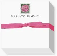 after needlepoint notepad