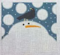 Snowman with Bird on Head